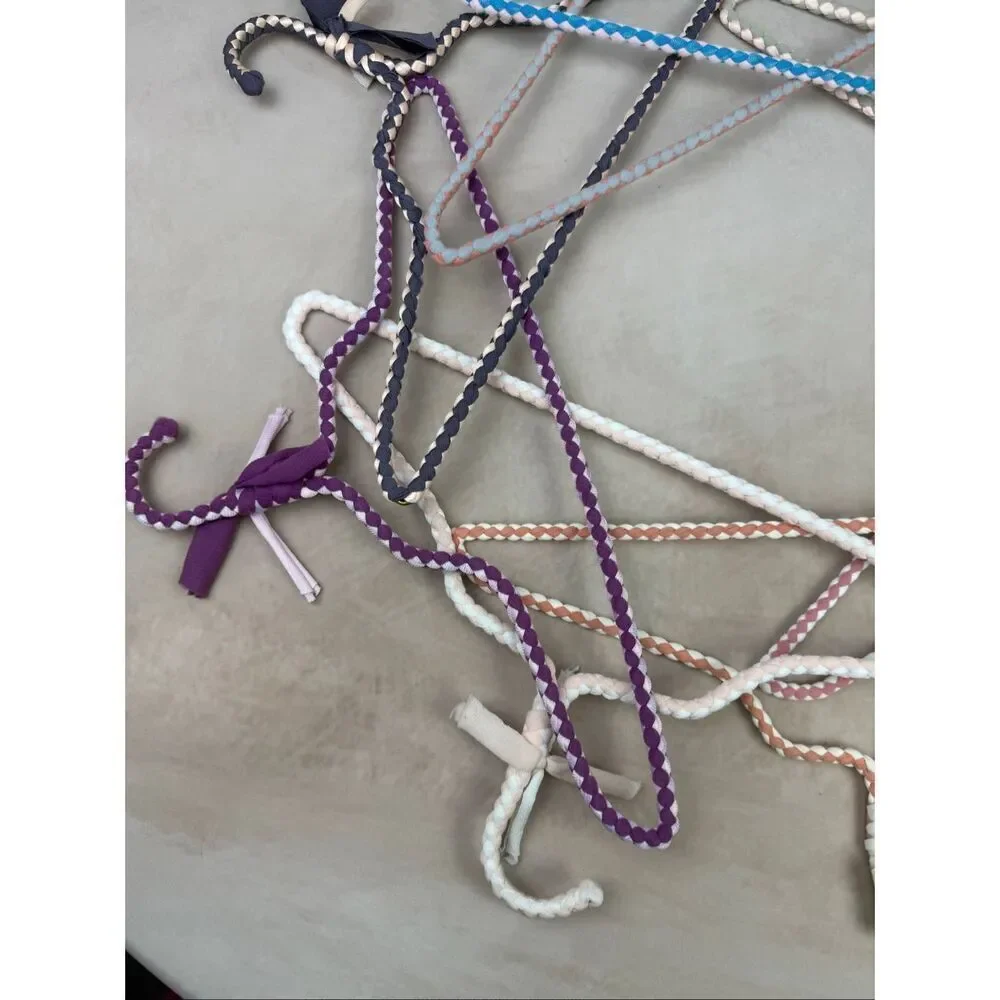 Vintage Handmade Fabric Clothing Hanger Lot of 9